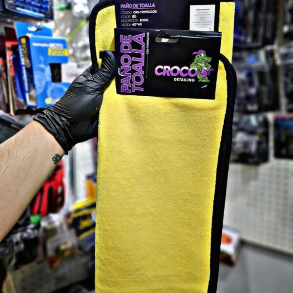 CROCOS MICROFIBRA AMARILLO Y GRIS 800GSM 40CMX40CM
