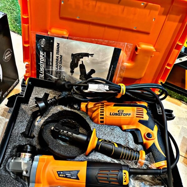 LUSQTOFF KIT AMOLADORA 720W + TALADRO 650W