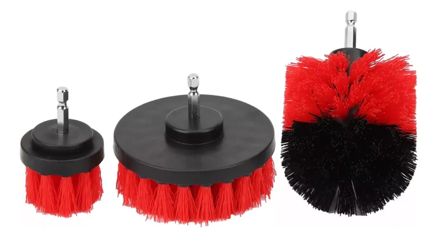 KIT CEPILLO PARA TALADRO x3 3D ROJO - Imagen 3