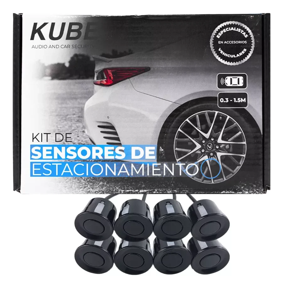 KIT SENSORES DE ESTACIONAMIENTO CON DOSPLAY NEGRO 8 PIEZAS - Imagen 2