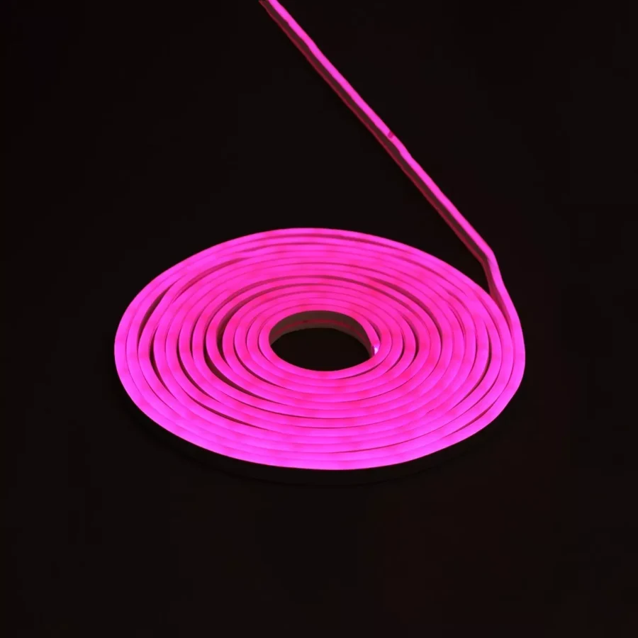 ROLLO DE LED DE NEON ULTRA BRILLOSO 5MT ROSA 12V - Imagen 2
