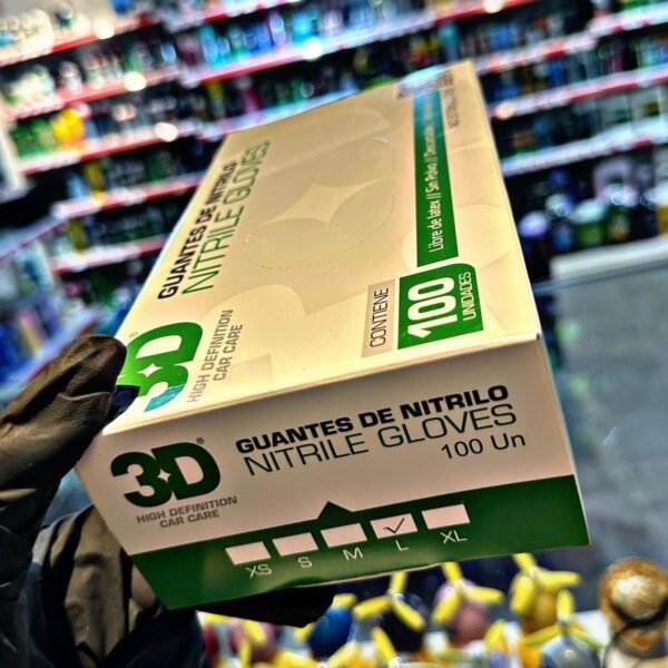 CAJA GUANTES DE NITRILO SIN POLVO - TALLE LARGE 3D