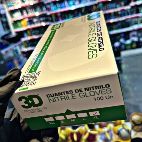 CAJA GUANTES DE NITRILO SIN POLVO - TALLE EXTRA LARGE 3D