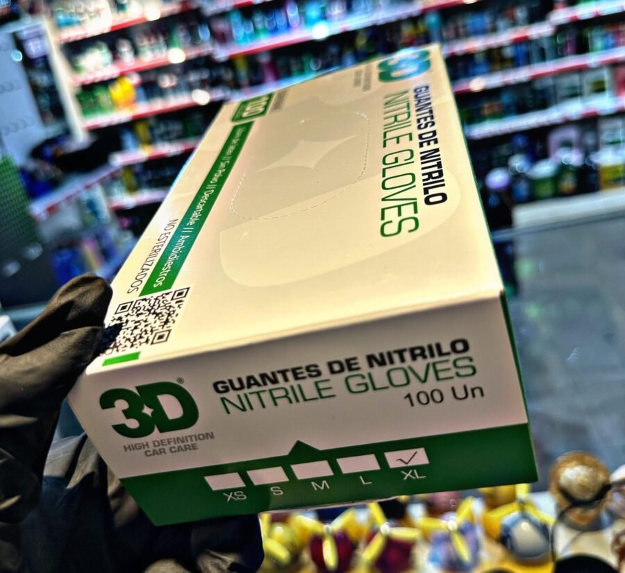 CAJA GUANTES DE NITRILO SIN POLVO - TALLE EXTRA LARGE 3D