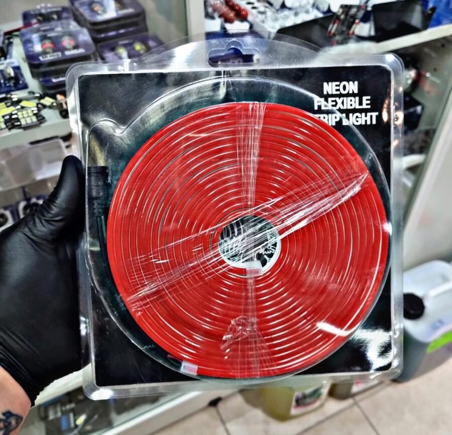 ROLLO DEL LED DE NEON ULTRA BRILLOSO 5MT ROJO 12V