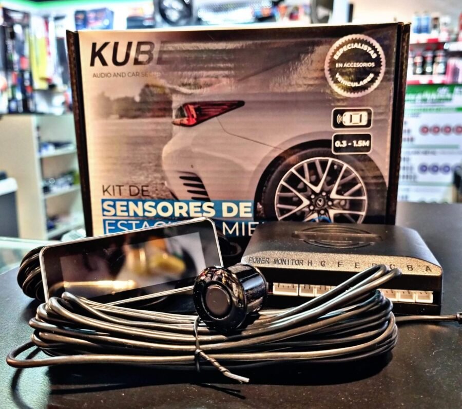 KIT SENSORES DE ESTACIONAMIENTO CON DOSPLAY NEGRO 8 PIEZAS