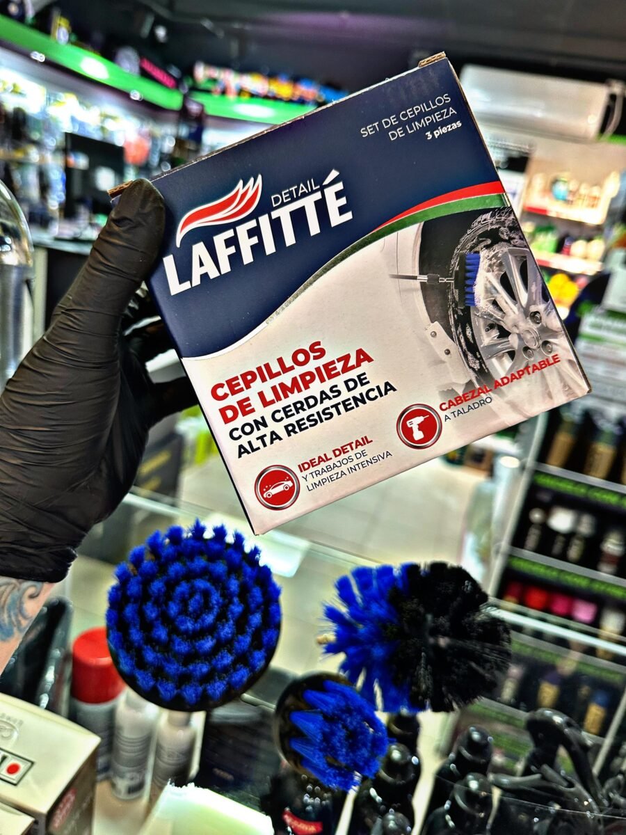 KIT x3 CEPILLO PARA TALADRO LAFFITTE AZUL - Imagen 2