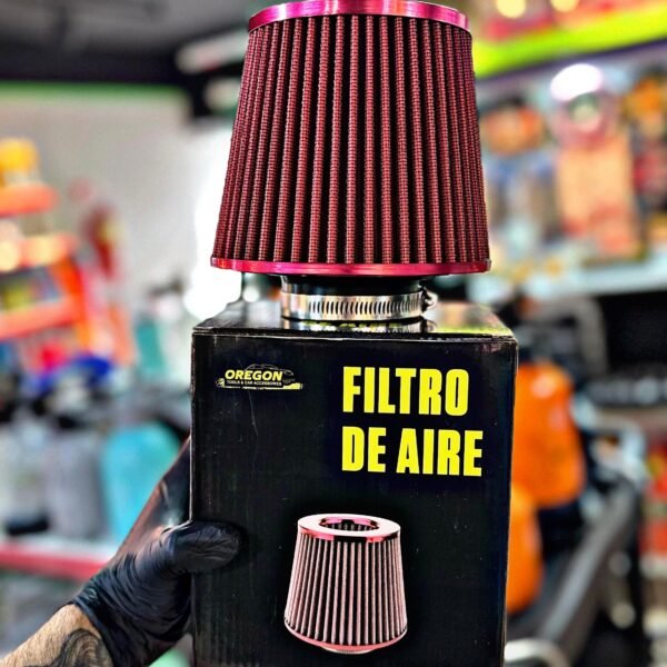 FILTRO DE AIRE CONICO 63MM ROJO
