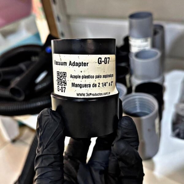 ACOPLE NEGRO MANGUERA ASPIRADORA 2 1/4 A 2 3D