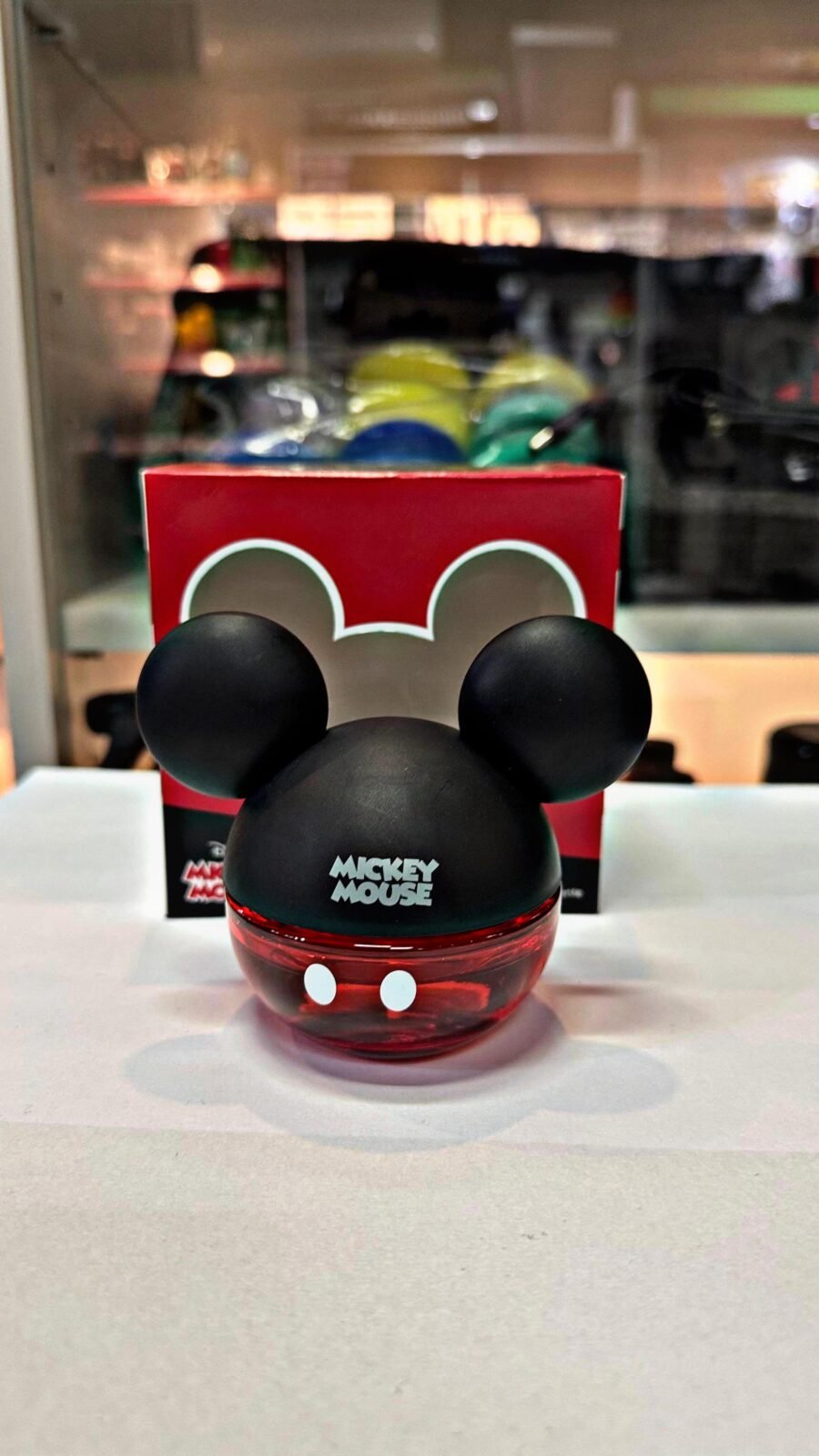 PERFUME TABLERO TIPO BOTELLA DISNEY MICKEY ROJA