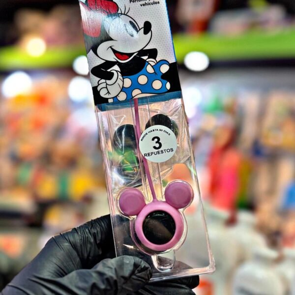 PERFUME COLGANTE DISNEY MICKEY ROSA + 4 REPUESTOS
