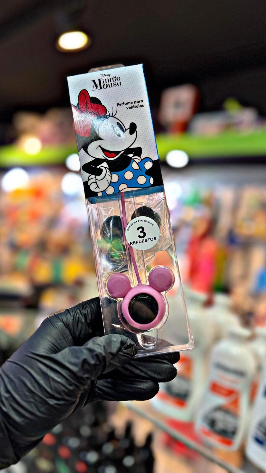 PERFUME COLGANTE DISNEY MICKEY ROSA + 4 REPUESTOS