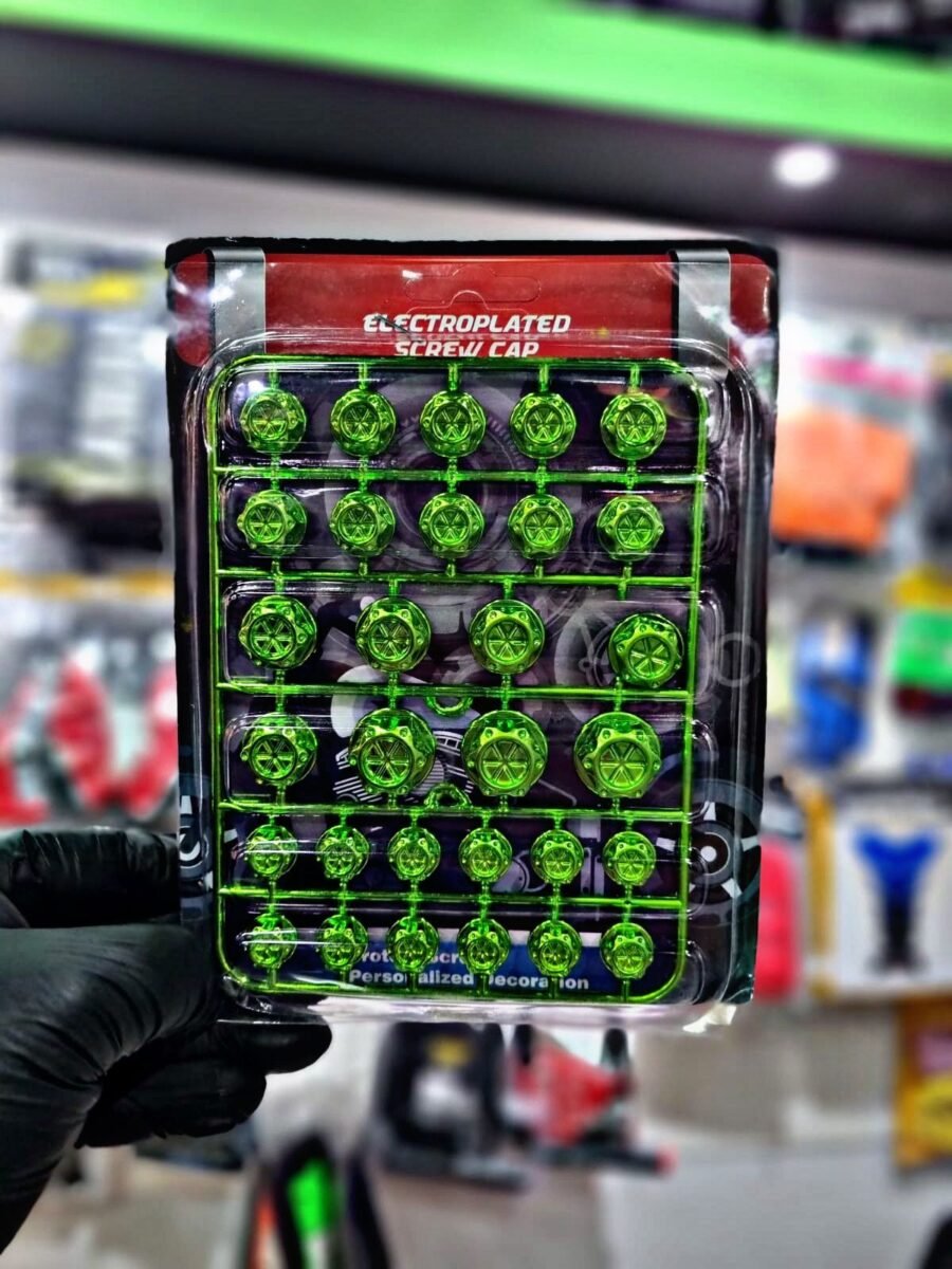 EMBELLECEDOR DE TORNILLOS Y TUERCAS VERDE