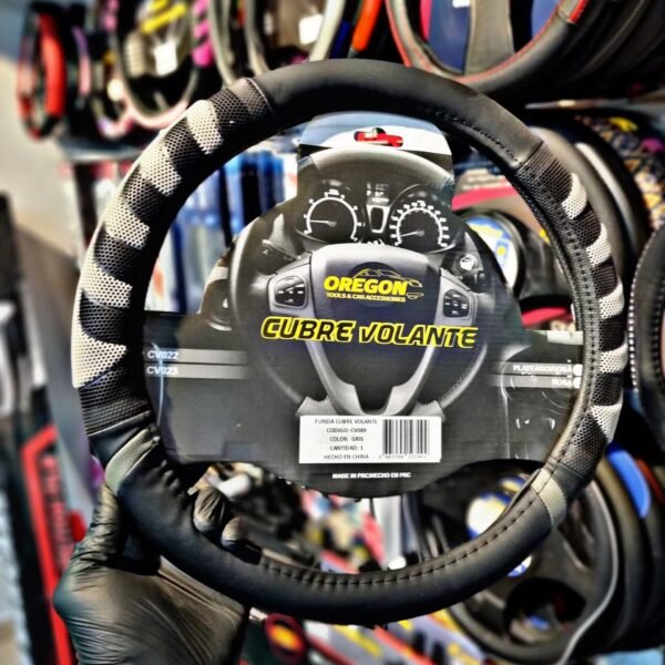 CUBRE VOLANTE OREGON GRAND PRIX NEGRO/GRIS