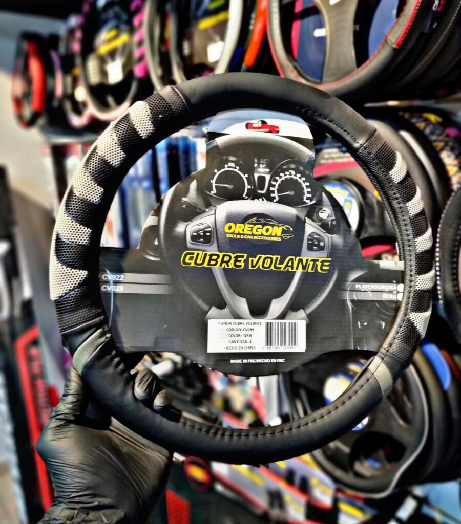 CUBRE VOLANTE OREGON GRAND PRIX NEGRO/GRIS