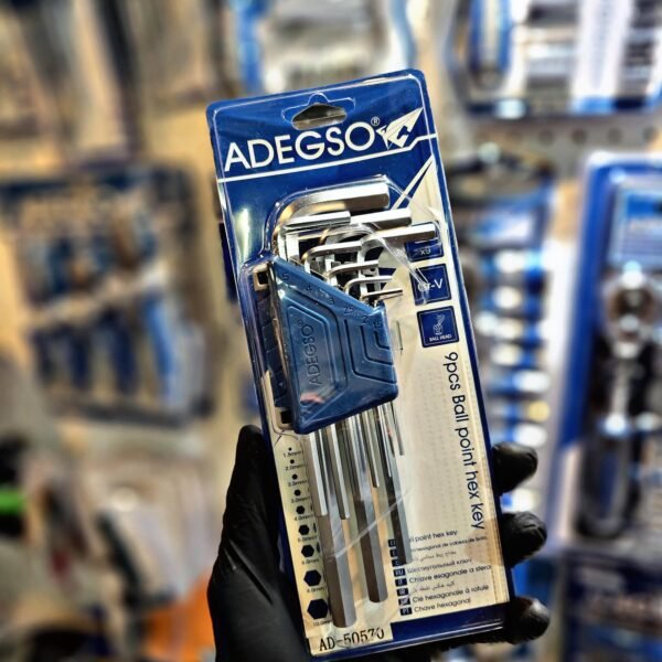 ADEGSO Jgo llave hex corta 9 Pzas