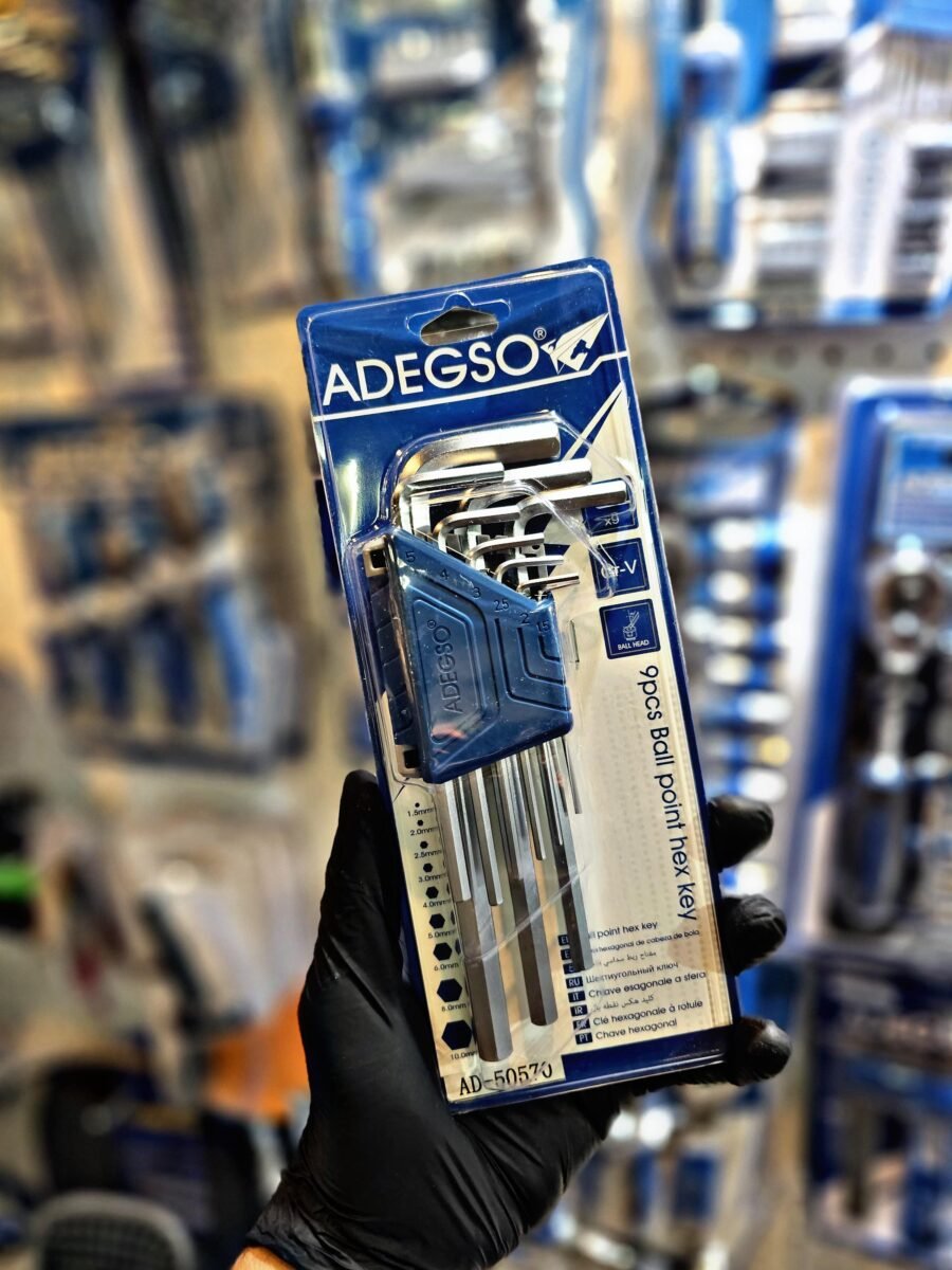 ADEGSO Jgo llave hex corta 9 Pzas
