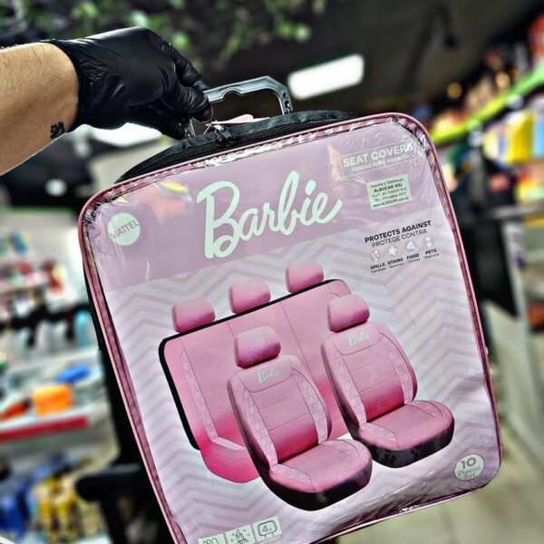 BARBIE FUNDA ASIENTO ROSA, TELA CON ESPUMA, 10PCS