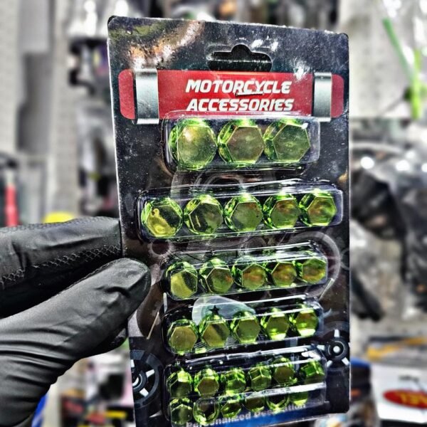 EMBELLECEDOR DE TORNILLOS Y TUERCAS VERDE