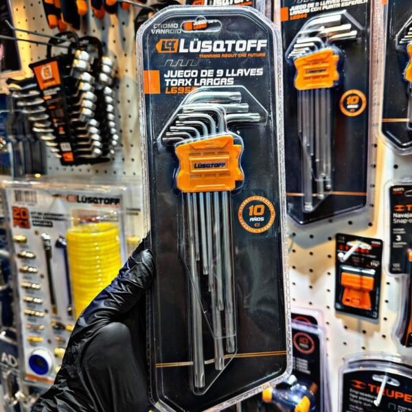 LUSQTOFF JUEGO DE 9 LLAVES TORX LARGAS