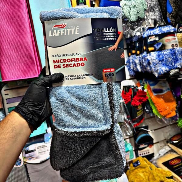 MICROFIBRA 90X60 1200GR GRIS/CELESTE LAFFITTE