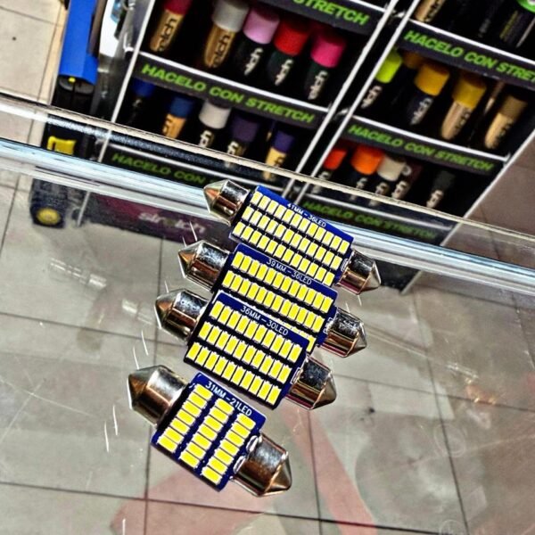 LED TUBULAR 41MM CANBUS 21LED CUERPO AZUL MPCT