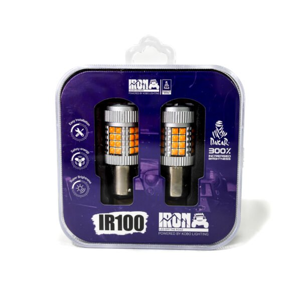 LED SEÑALIZACION 1156/1141 PY21W AMBAR PATA EN V 24WATTS