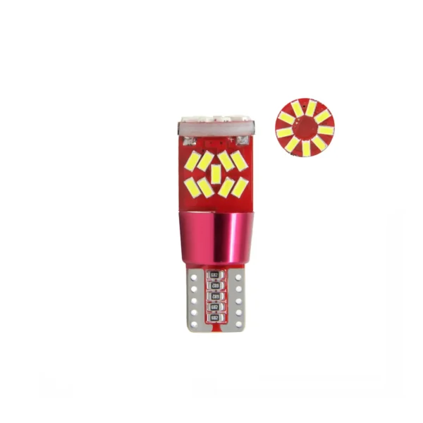 LED DE POSICIÓN T10 27 SMD CAMBUS CUERPO ROJO COLOR BLANCO