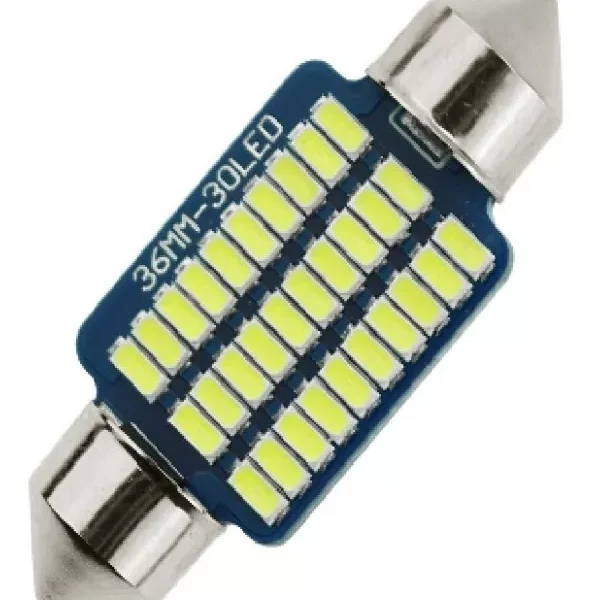 LED TUBULAR CANBUS 30LED CUERPO AZUL 36MM