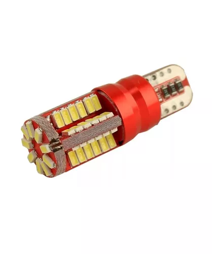 LED CANBUS T10 57LED BLANCA X1 (CUERPO ROJO)