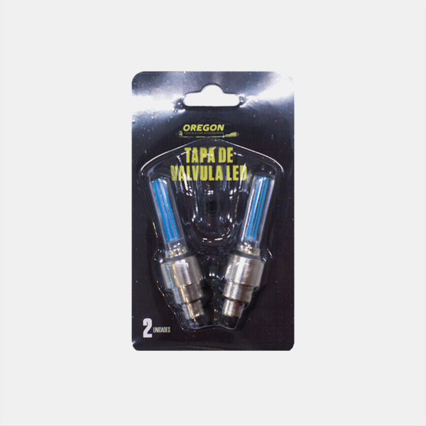 KIT TAPITAS DE VALVULA LED AZUL X2