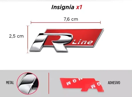 INSIGNIA LATERAL R-LINE ROJA