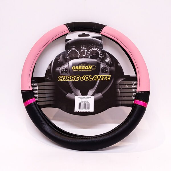 CUBRE VOLANTE OREGON NASCAR NEGRO/ROSA