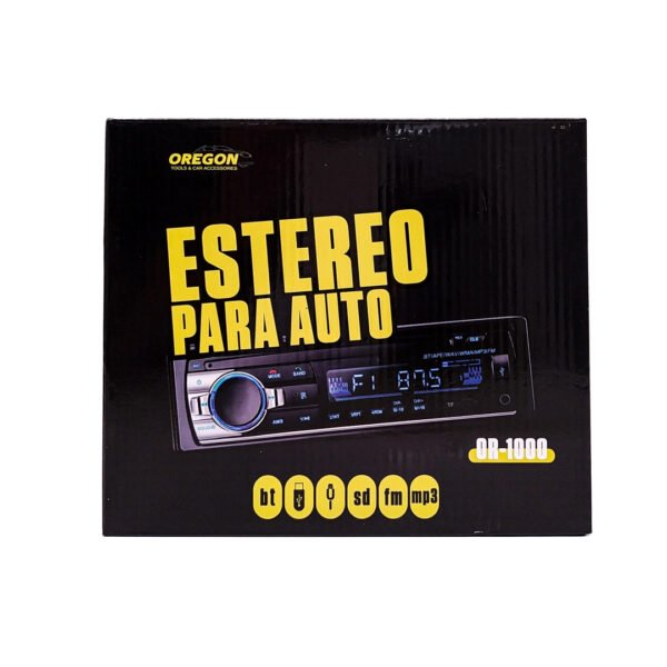 ESTEREO BLUETOOTH 1 DIN, AUX, MP3, FM, FRENTE FIJO C/CONTROL