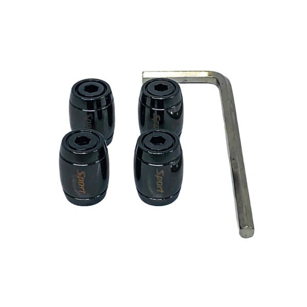 KIT TAPITAS DE VALVULA OVALADA SPORT NEGRA