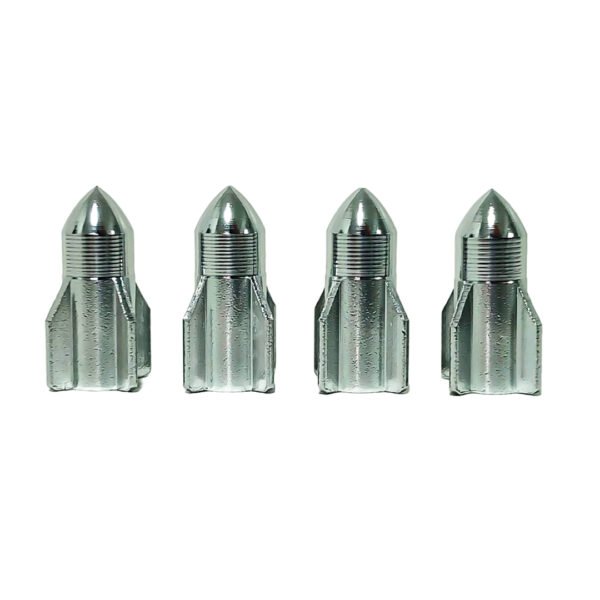 KIT TAPITAS DE VALVULAS ROCKET PLATEADAS