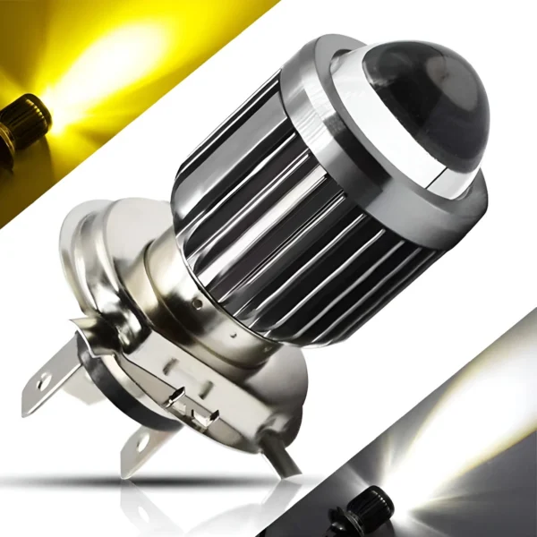 LAMPARA LED H4 CON LUPA 1080LM