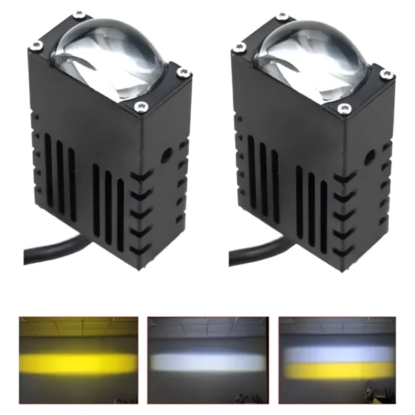 KIT MINI PROYECTOR LED BLANCO/AMBAR (9101)