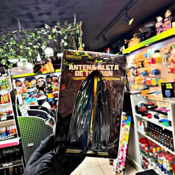 ANTENA OREGON TIBURON NEGRO MATE