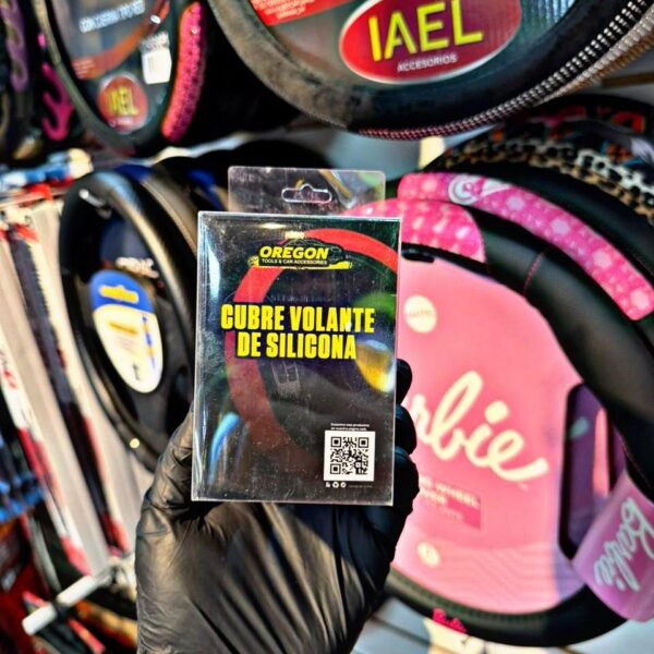 CUBRE VOLANTE OREGON SILICONA NEGRO