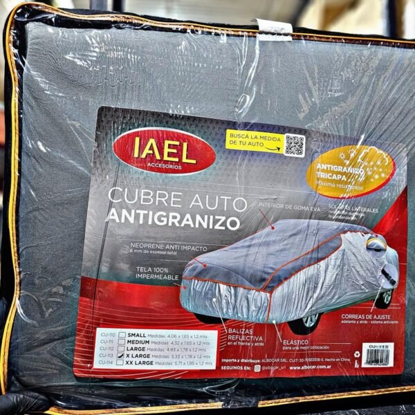 CUBRE COCHE XL ANTIGRANIZO METALIZADO
