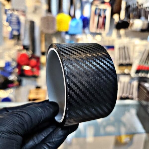 CINTA ADHESIVA FIBRA NEGRO CARBON 5CM X 3 MTS QKL