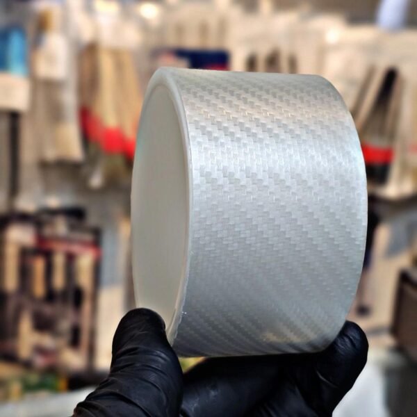 CINTA ADHESIVA FIBRA TRANSPARENTE CARBON 5CM X 3 MTS QKL