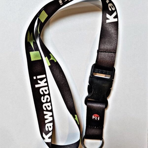 LLAVERO LARGO KAWASAKI NEGRO/BLANCO