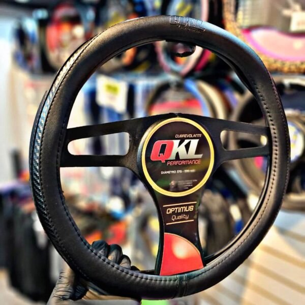 CUBRE VOLANTE QKL NEGRO/NEGRO CARBONO
