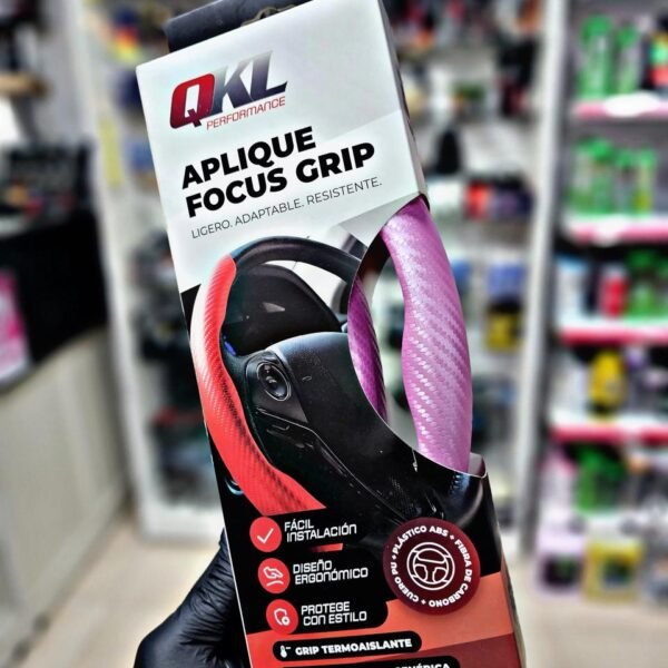 CACHA CUBRE VOLANTE QKL ROSA CARBONO