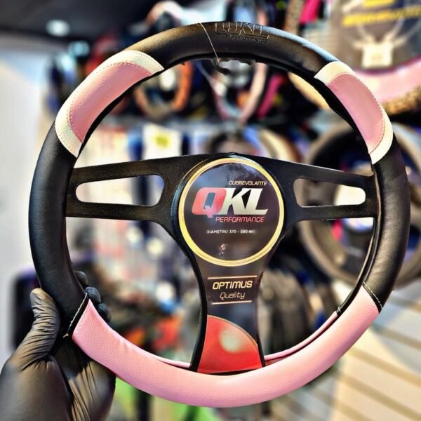 CUBRE VOLANTE QKL ROSA/NEGRO