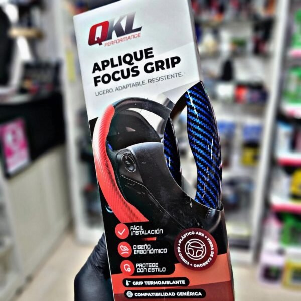 CACHA CUBRE VOLANTE QKL AZUL METALIZADO CARBONO