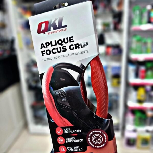 CACHA CUBRE VOLANTE QKL ROJO CARBONO