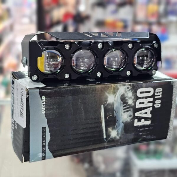 FARO RECTANGULAR 4 LUPAS 12/24V BLANCO/AMBAR